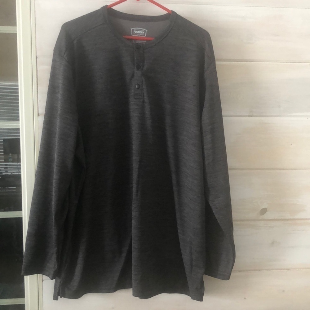 The Foundry‎ Casual Long Sleeve Waffle Weave Shirt